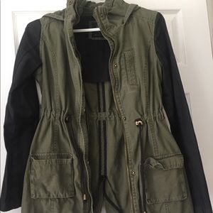 Military Green Hooded Spring Jacket